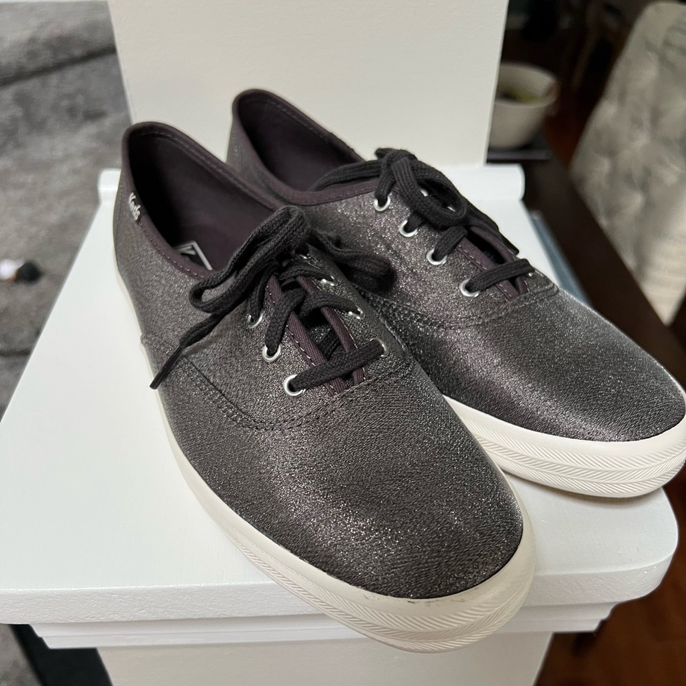 NEW Keds Ortholite slate pewter grey sneakers
